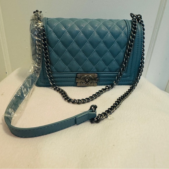 Blue quilted bag - Picture 9 of 11